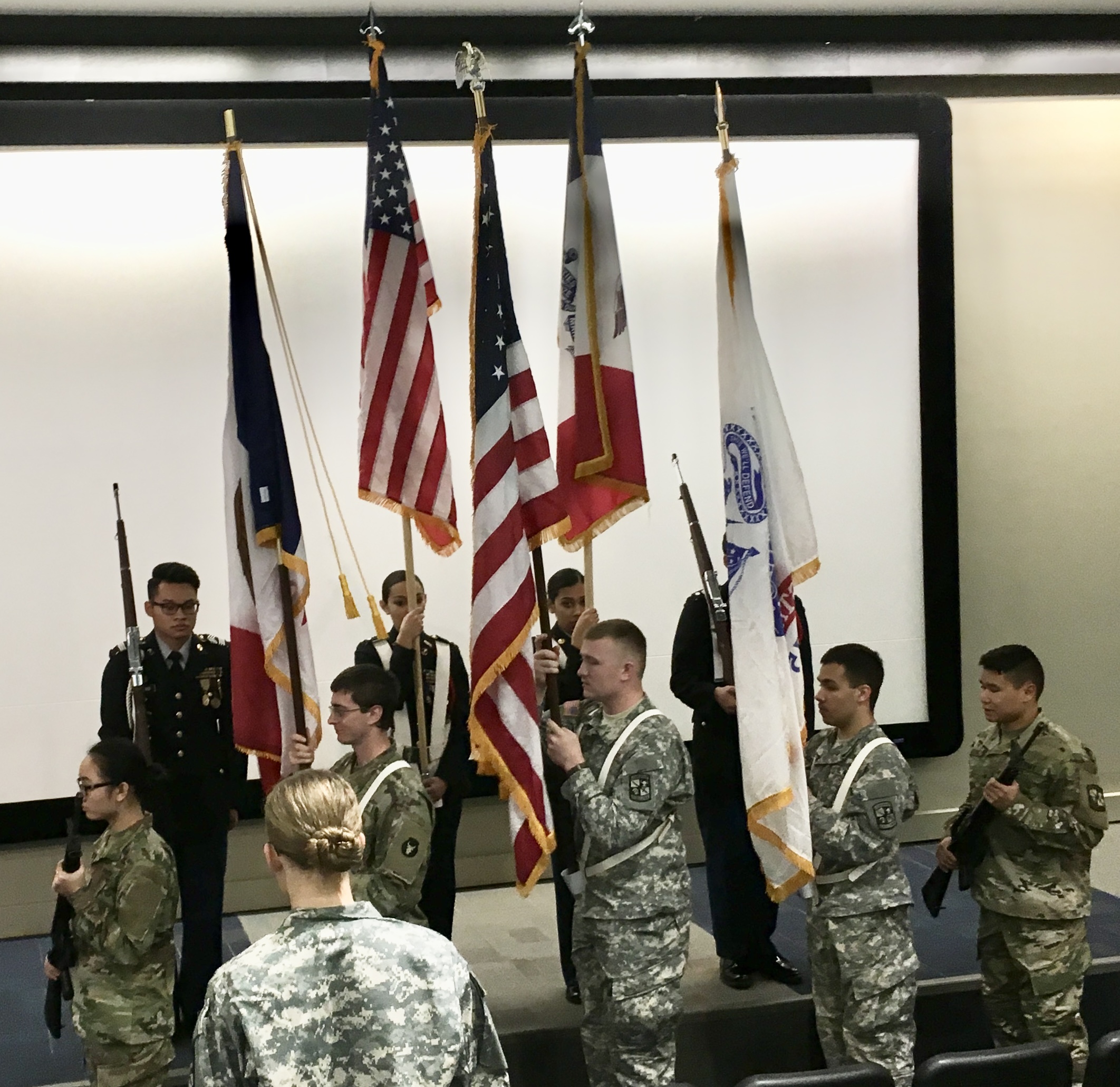 Massing of the Colors color guards